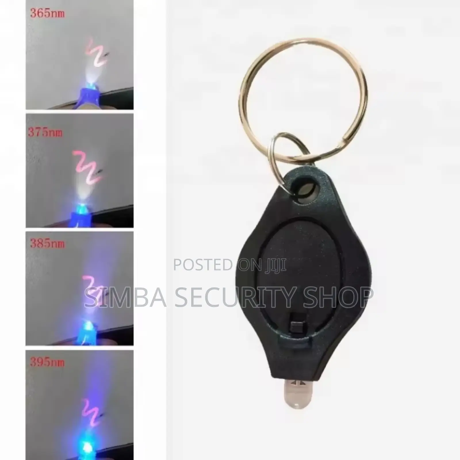 Ultraviolet Key Chain Holder Ring UV Torch Light Pendant