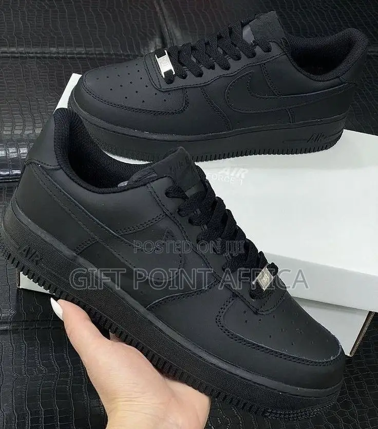 All Black Nike Airforce 1 Sneakers