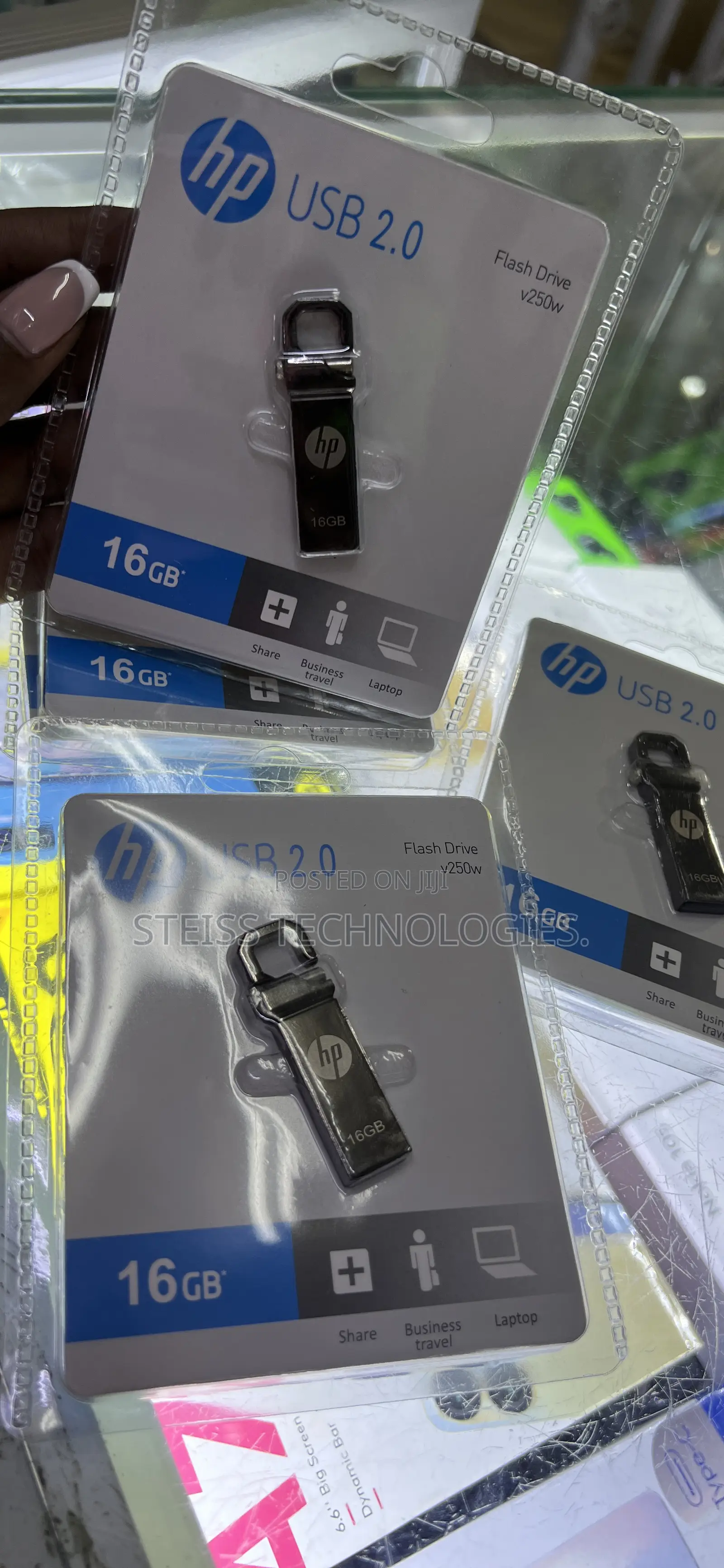 16gb Hp-Metallic Flash Drive.