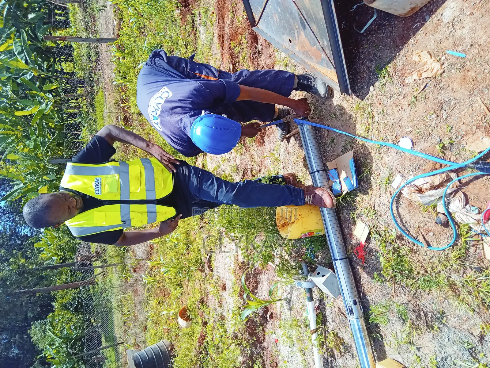 Boreholes Pump Installation Pump Lowering Borehole Equipping
