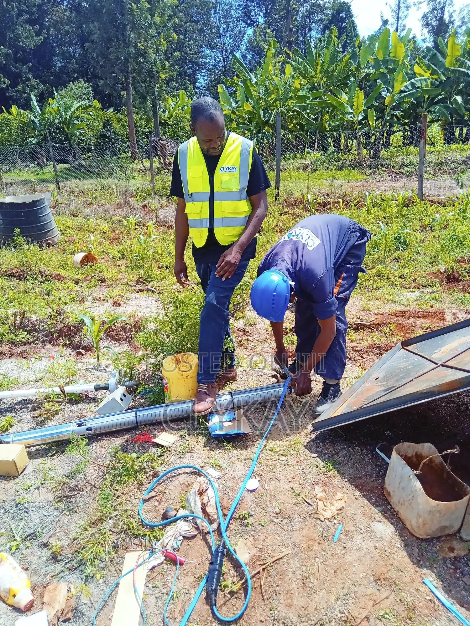 Boreholes Pump Installation Pump Lowering Borehole Equipping
