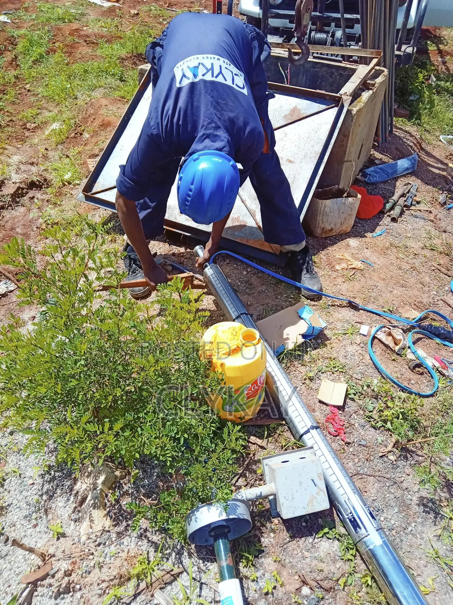 Boreholes Pump Installation Pump Lowering Borehole Equipping