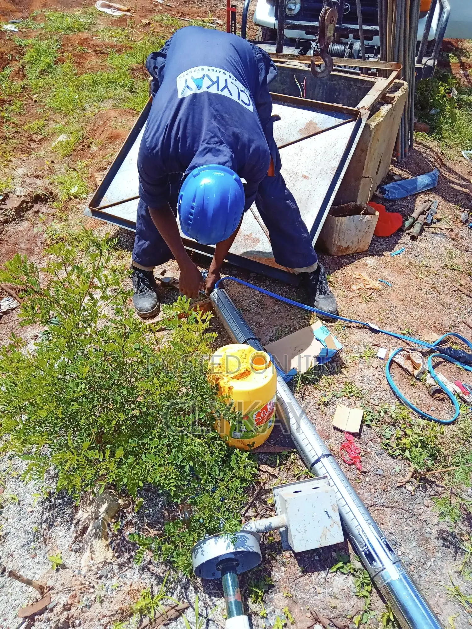 Boreholes Pump Installation Pump Lowering Borehole Equipping