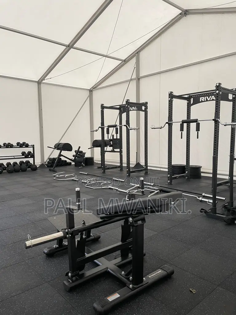 Gym Mats, Black With Blue Fleks