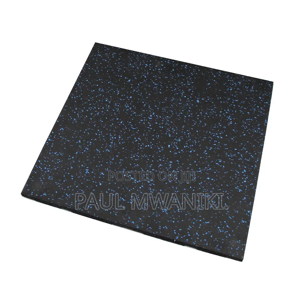 Gym Mats, Black With Blue Fleks