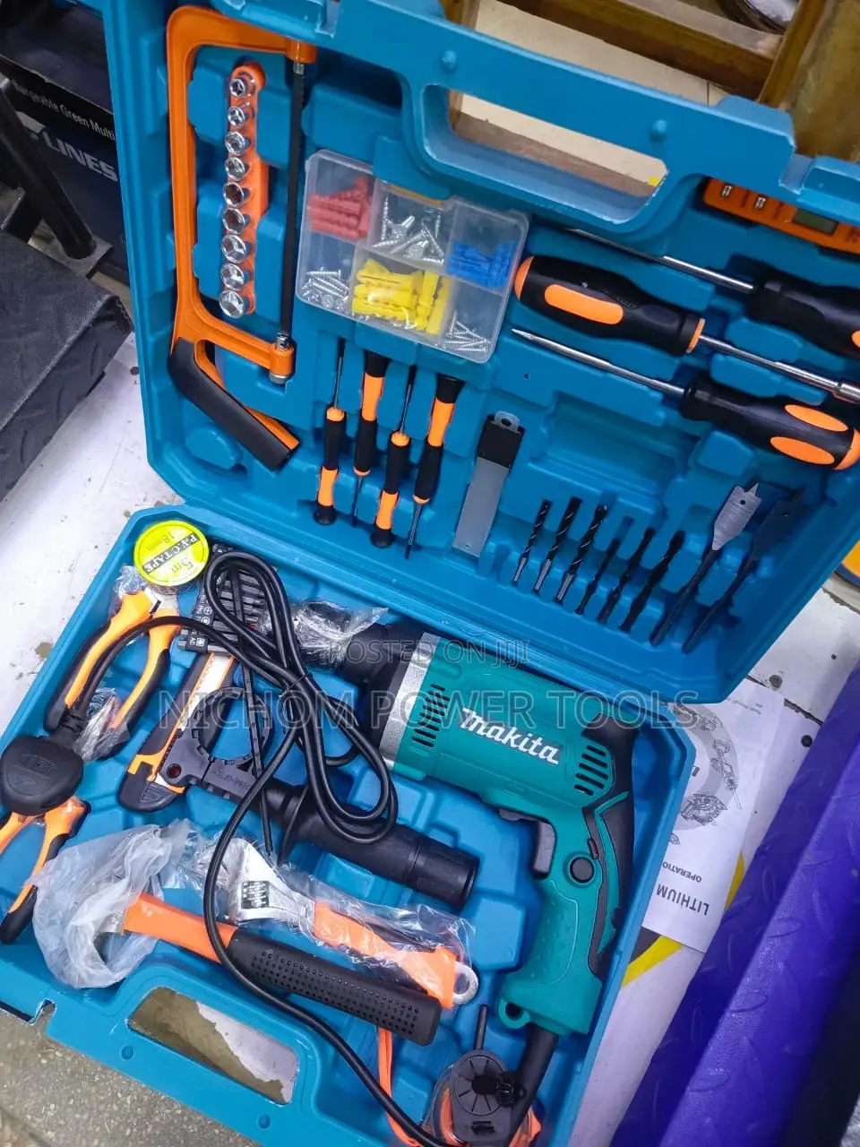 Quality Makita Corded Drill Set With Accessories