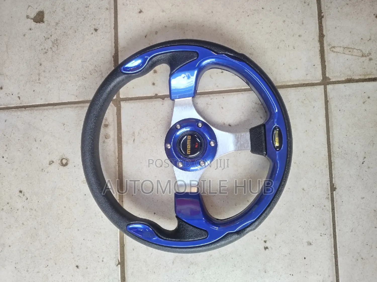 Blue Sports Steering Wheel Cover Momo