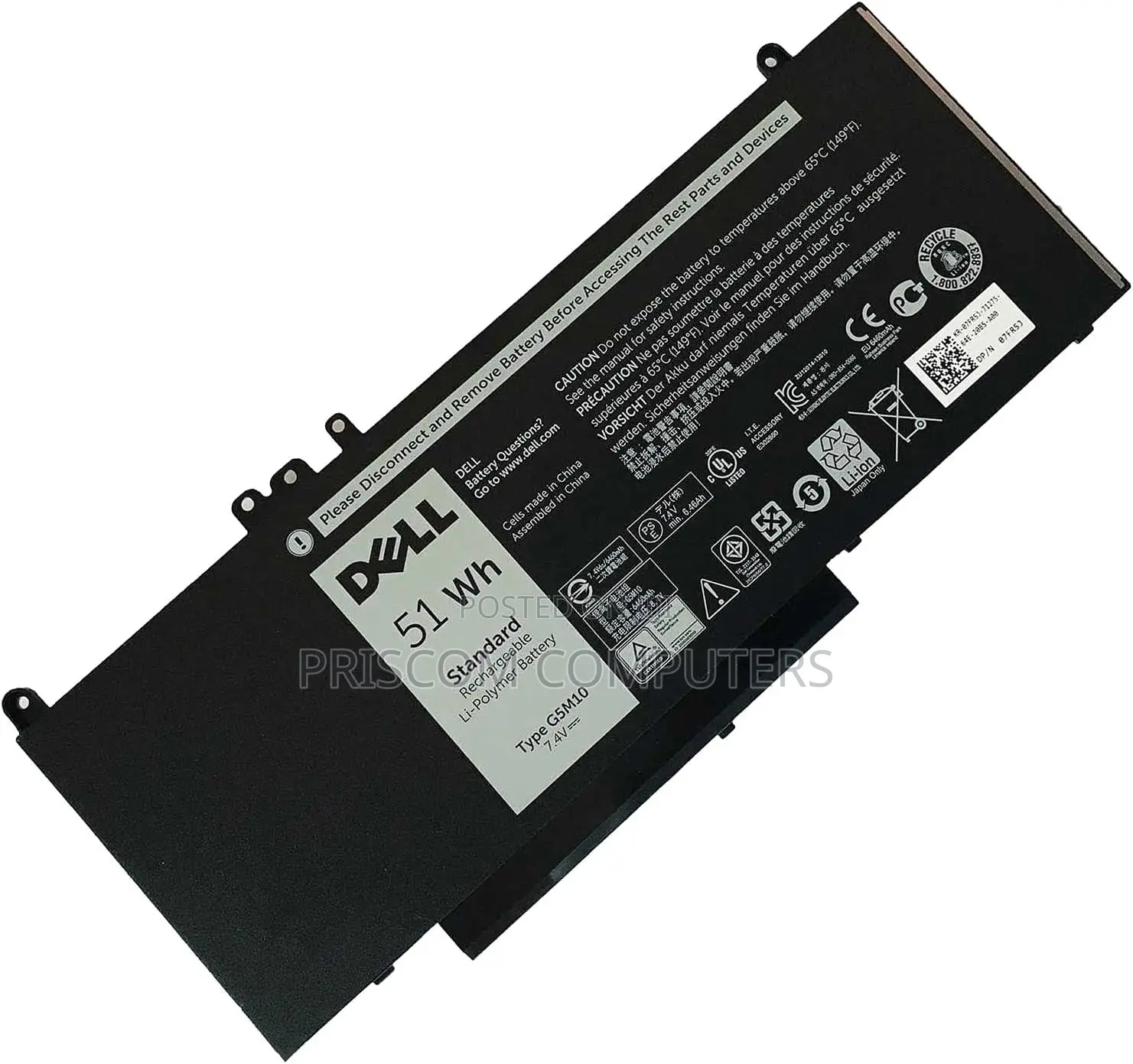 Laptop Battery for Dell Latitude 14 E5450 Latitude 15 E5550