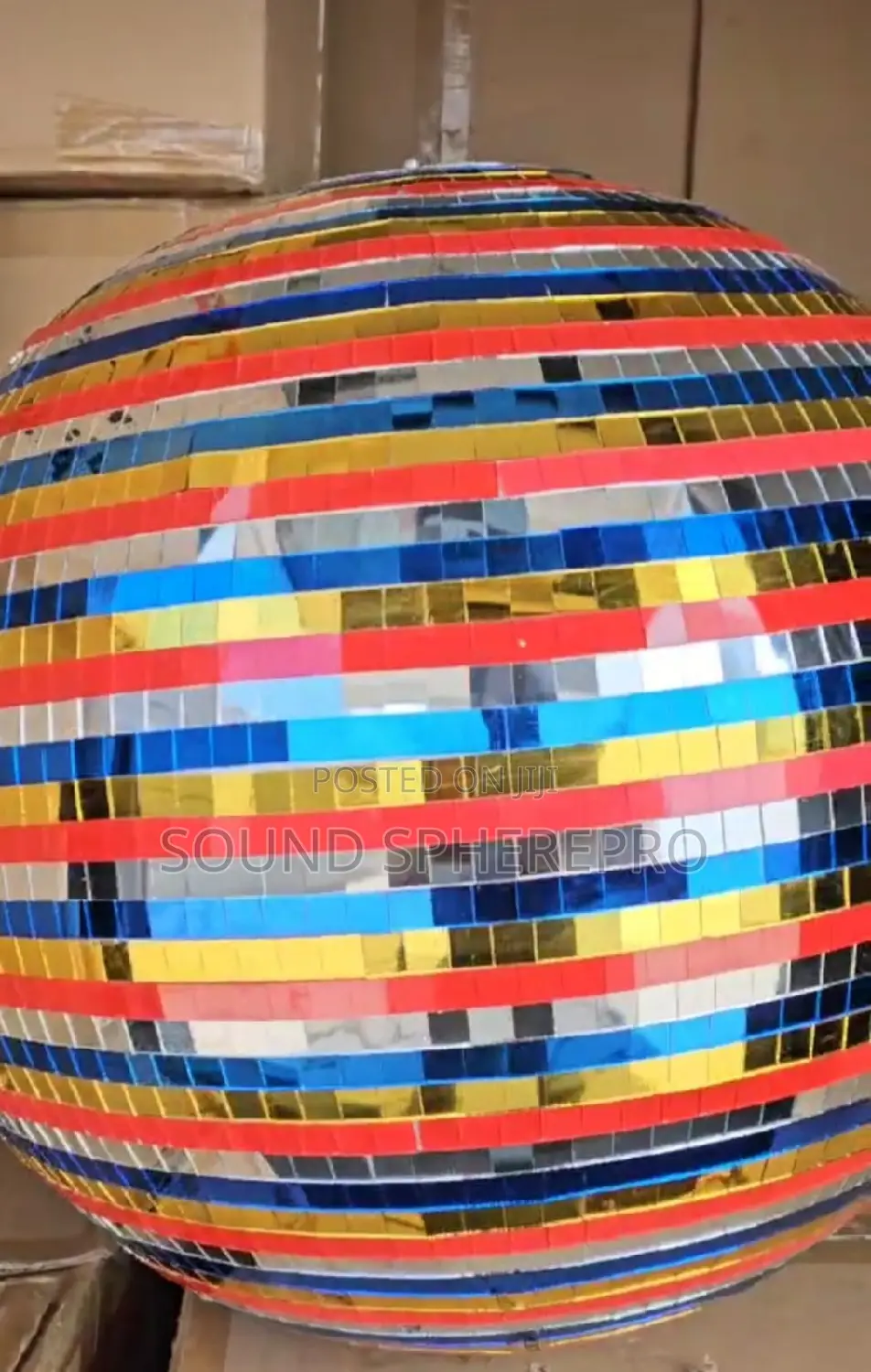 Multicolor Mirror Ball 60 Inch
