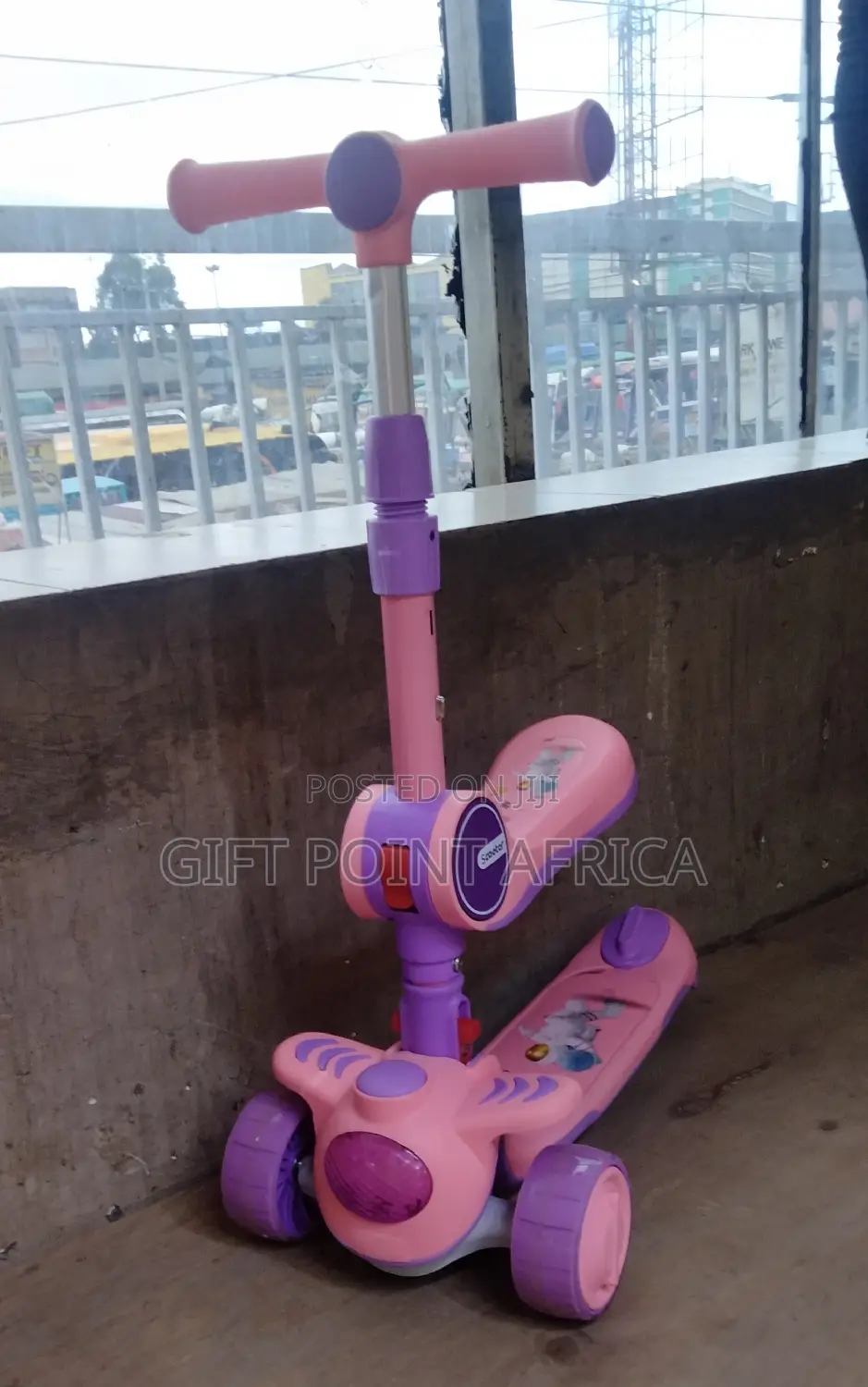 2 in 1 Kids Scooters Pink in Color