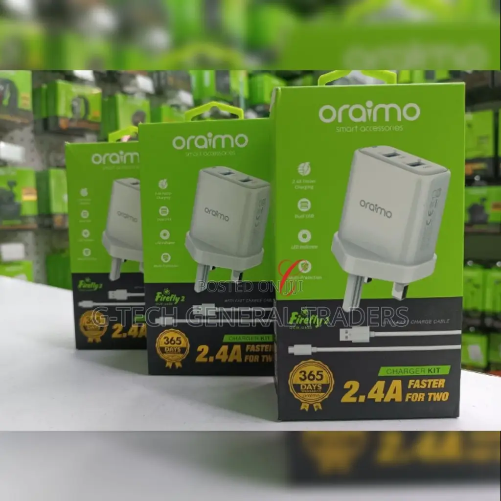 Oraimo Firefly 2 Port Fast Charger 2.4A