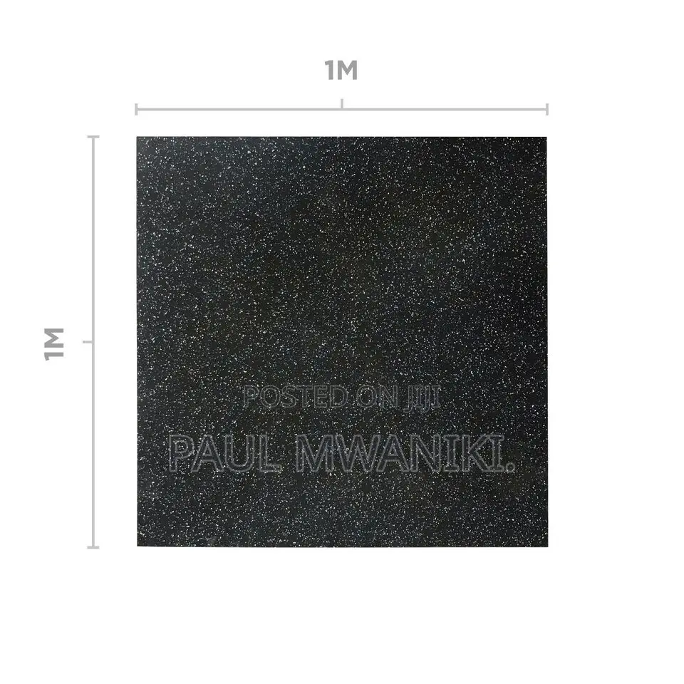 Rubber Gym Floor Tiles, 1x1 Meter, Interlocking or Straight