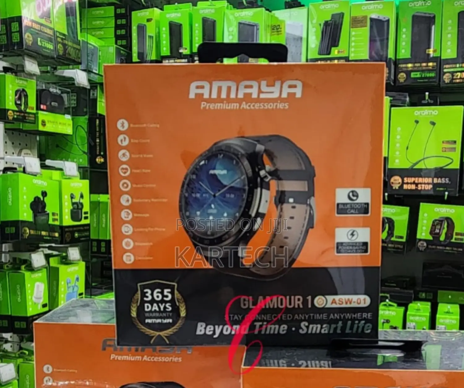 Amaya Glamour 1 Smart Watch Leather Silicone Straps