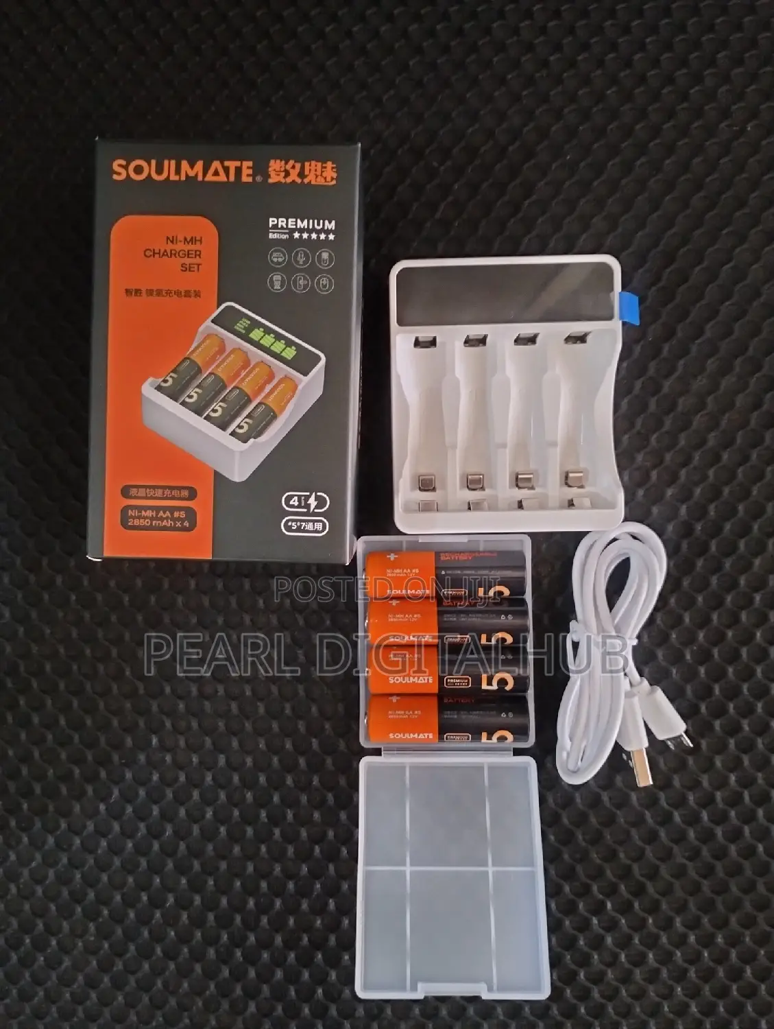 Soulmate Charger+ 4pack 2850 Mah Rechargeable Batteries