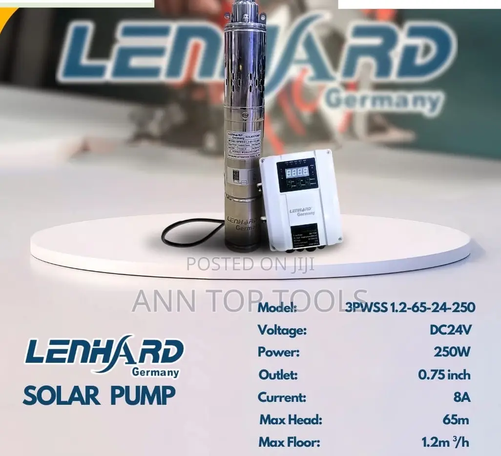 Lenhard Solar Submersible Pump 250w, Head 65 MTRS