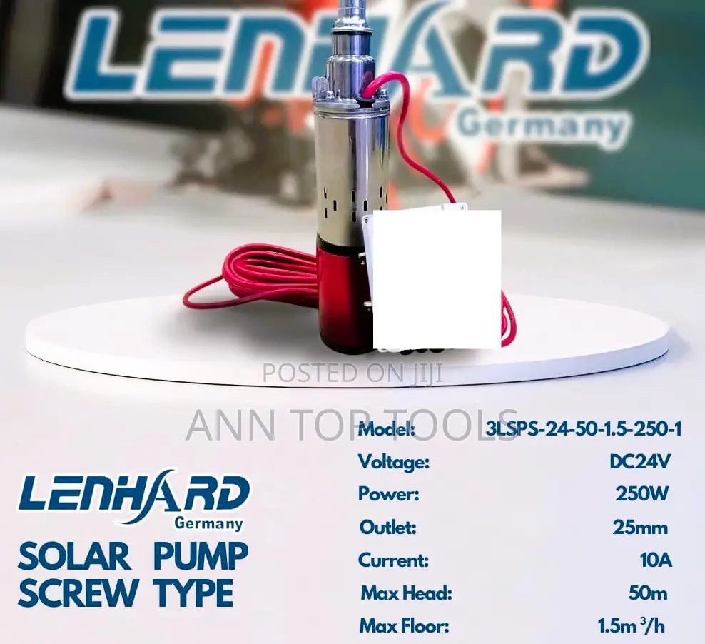 Lenhard Solar Submersible Pump 250w, Head 50 MTRS