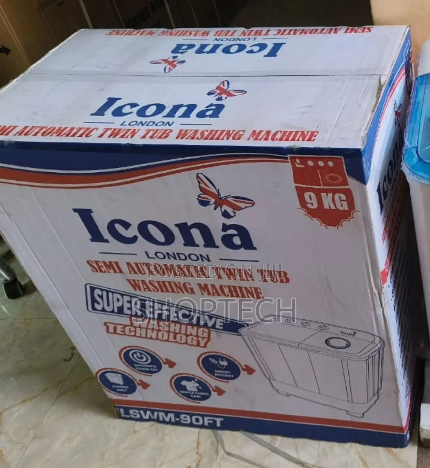 Icona 9kgs Top Load Twin Tub Washers- Semi Automatic