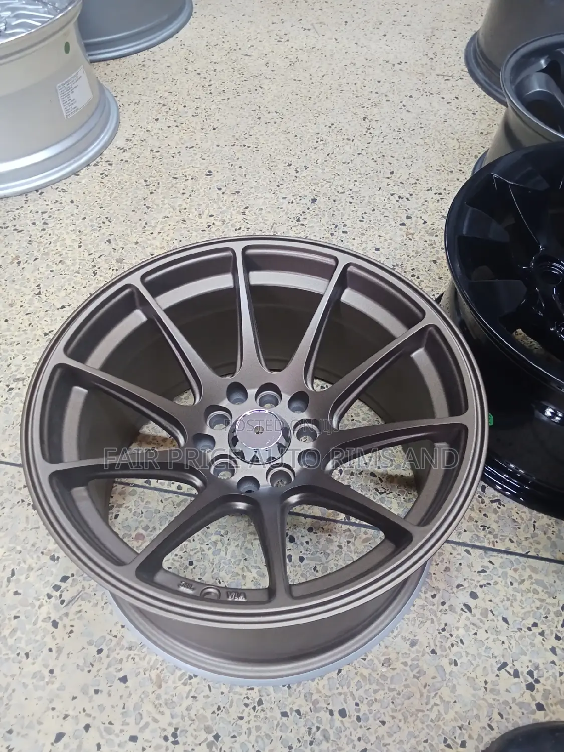Offset Sports Rims Size 15/5/100 Black and Bronze