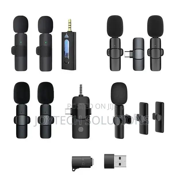Wireless Microphone for Mobile Phone Camera. 3 in 1 Mics