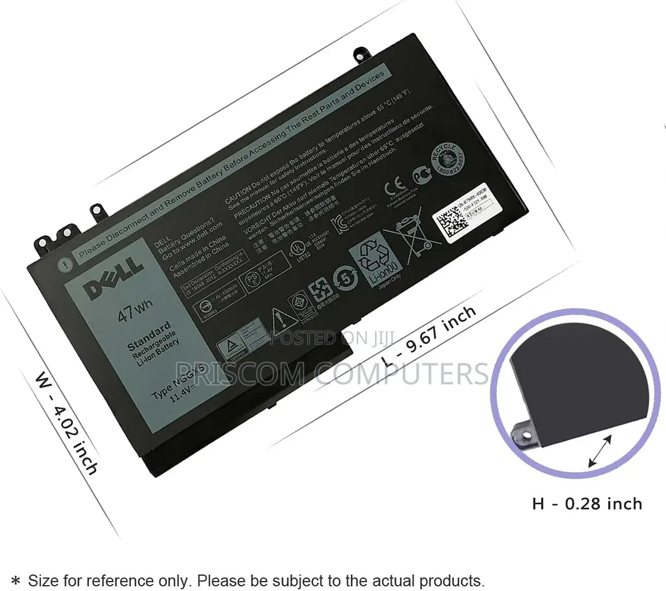Nggx5 Laptop Battery Dell Latitude E5270 954df Jy8df Xwdk1