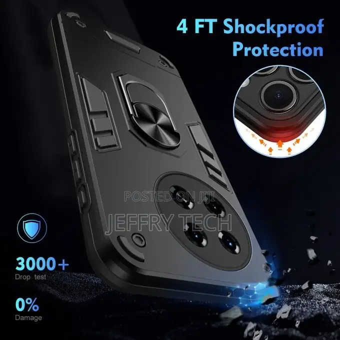 Tecno Spark 20 Pro 4 Shockproof Metal Ring Holder Phone Case