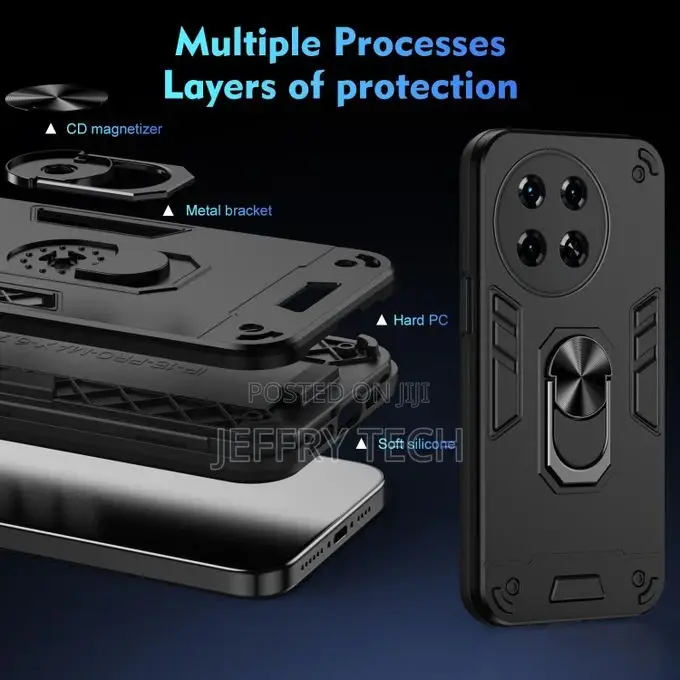 Tecno Spark 20 Pro 4 Shockproof Metal Ring Holder Phone Case