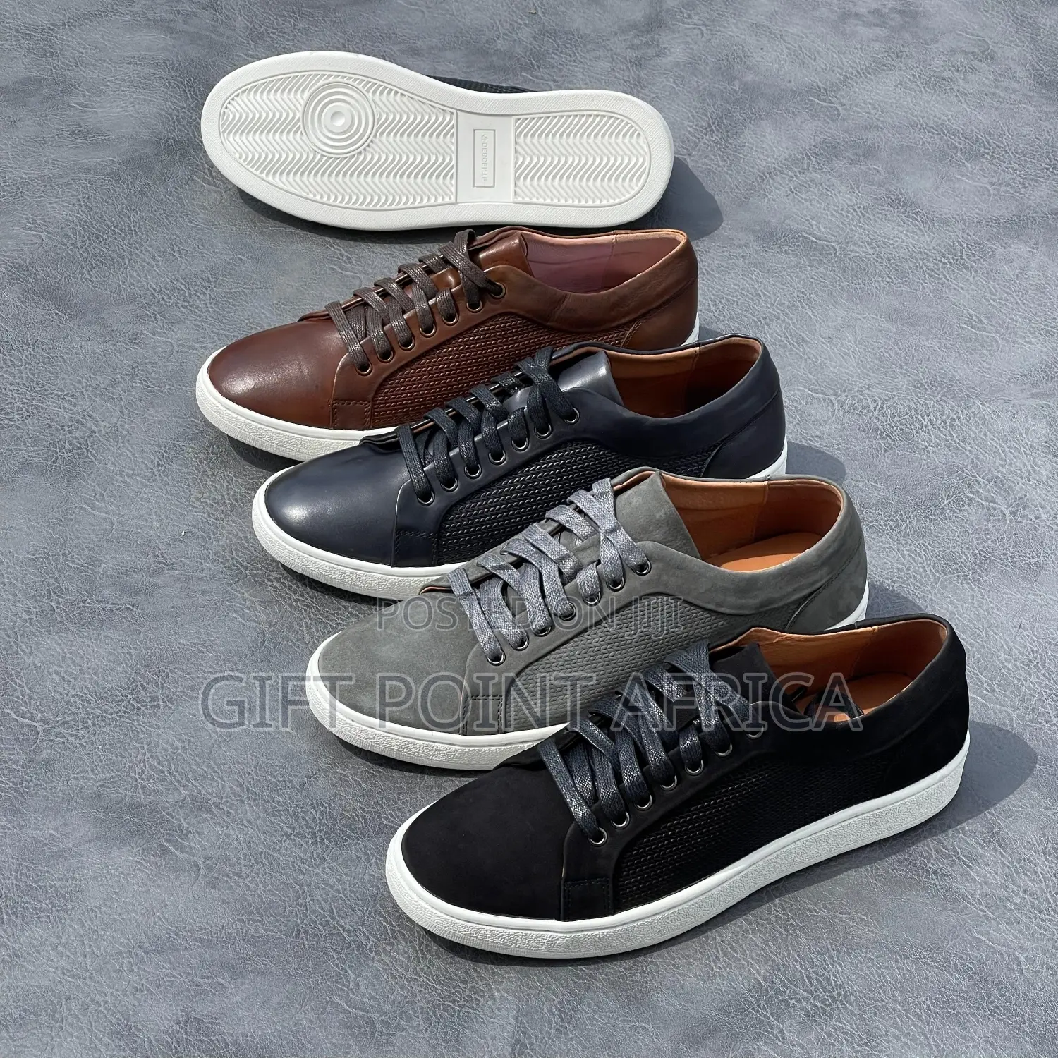 Black Casual Leather Shoes for Men