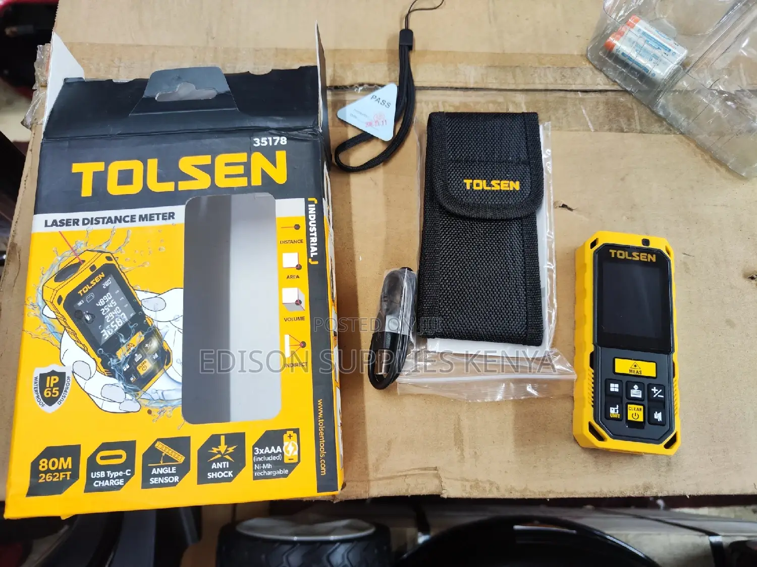Tolsen Laser Distance Meter 80 Metres Laser Distance Premium
