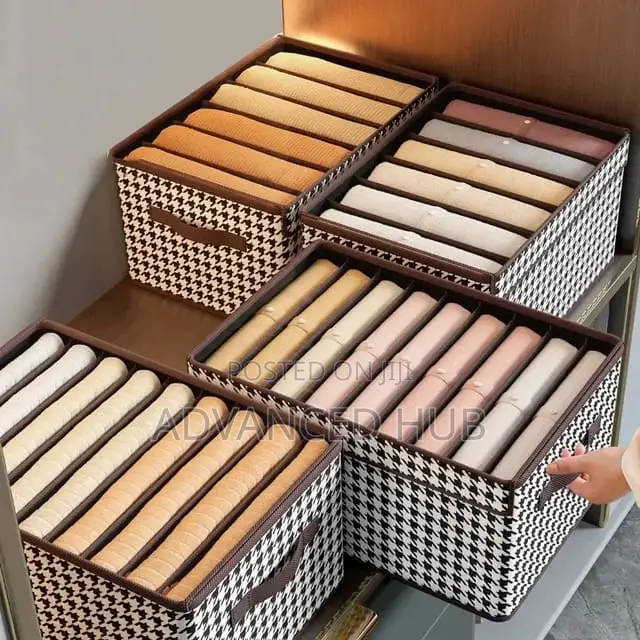 7grid Wardrobe/Drawer Clothes Organizer With Transparent Lid