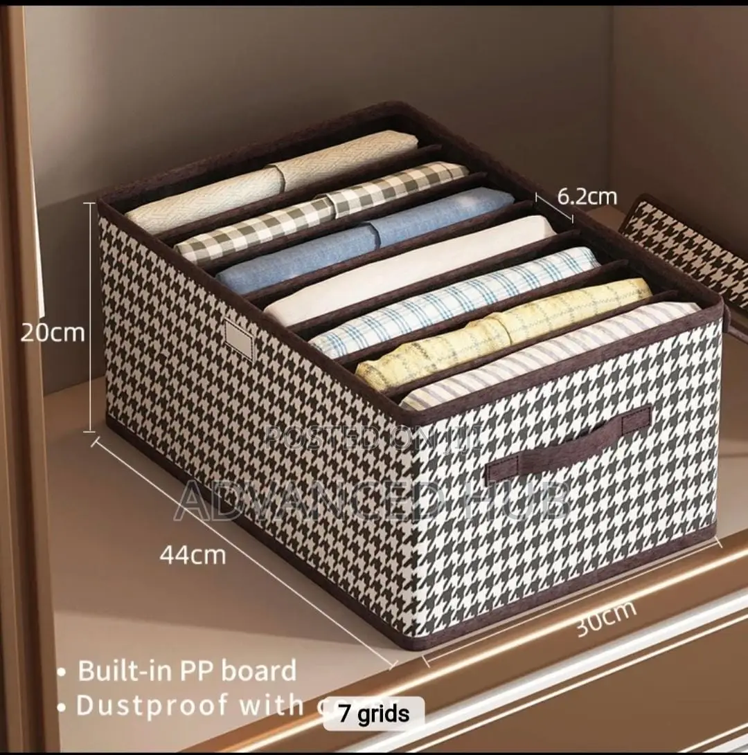 7grid Wardrobe/Drawer Clothes Organizer With Transparent Lid