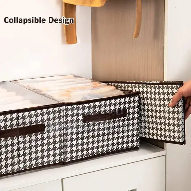 7grid Wardrobe/Drawer Clothes Organizer With Transparent Lid