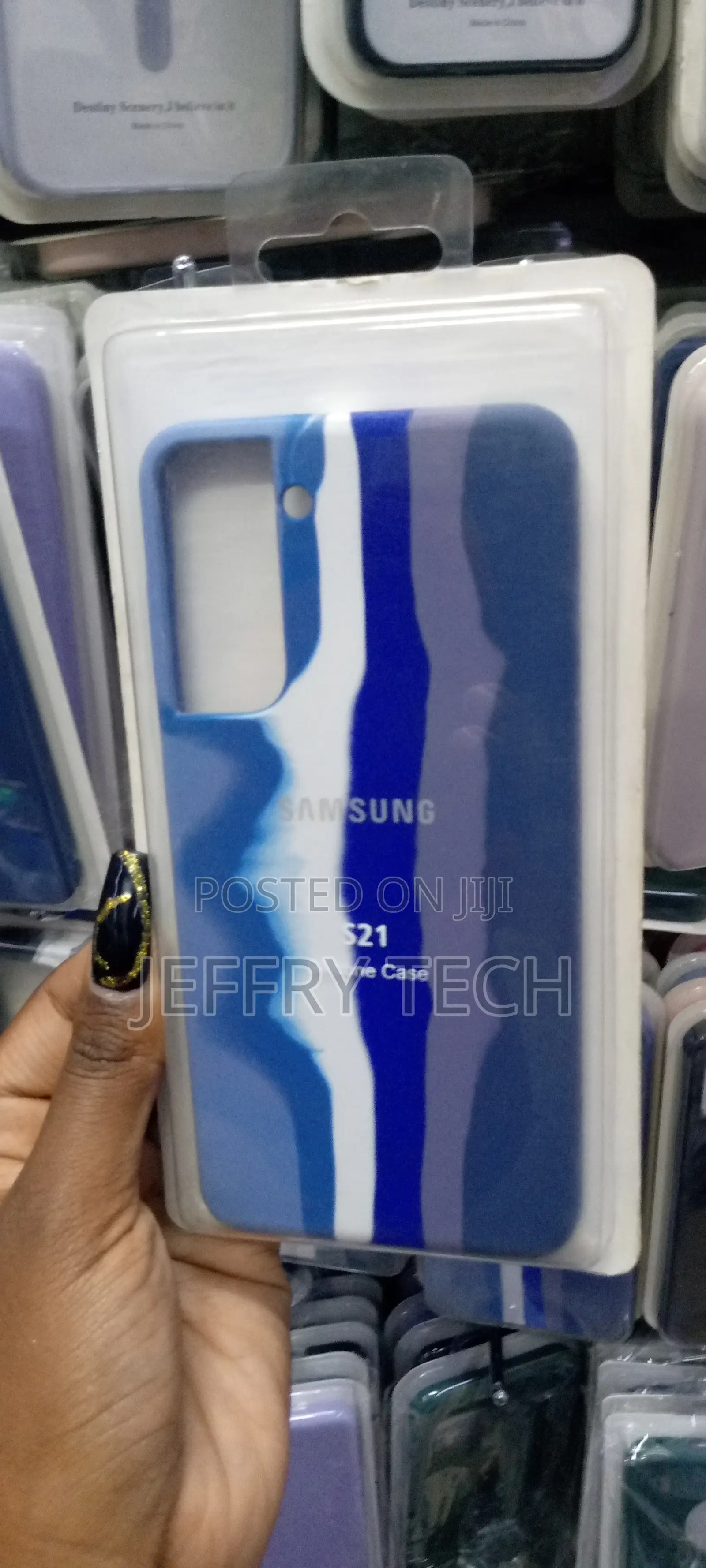 Evett Rainbow Case for Samsung Galaxy S21, Slim Silicone