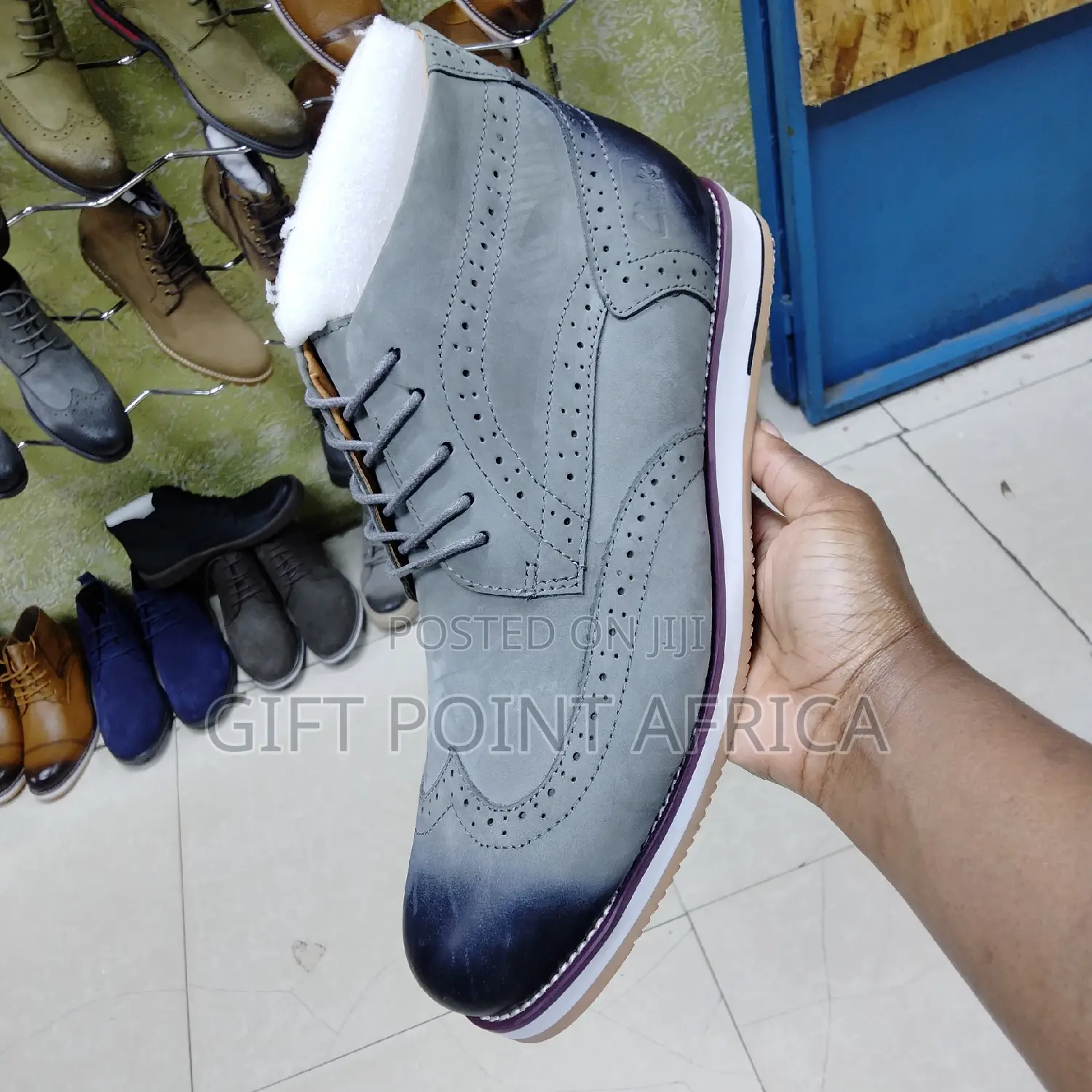 Grey Casual Clarks Boots for Men