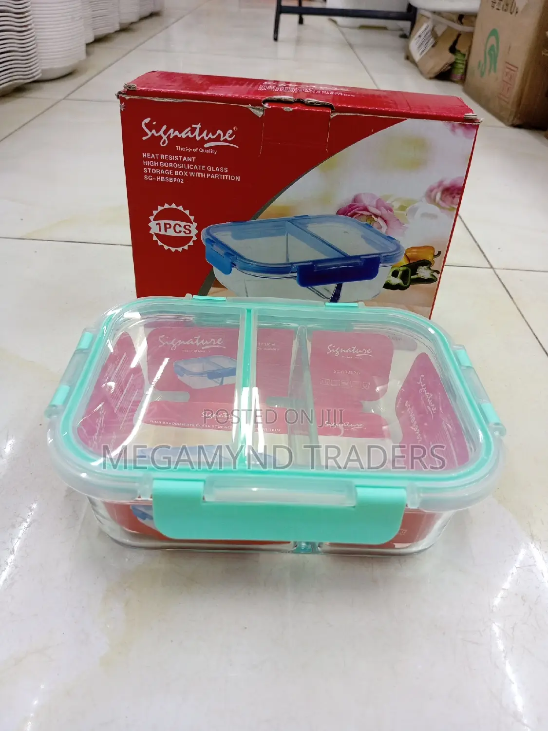 Lunch Box/Partition Lunch Box/Glass Heat Resistant Lunch Box