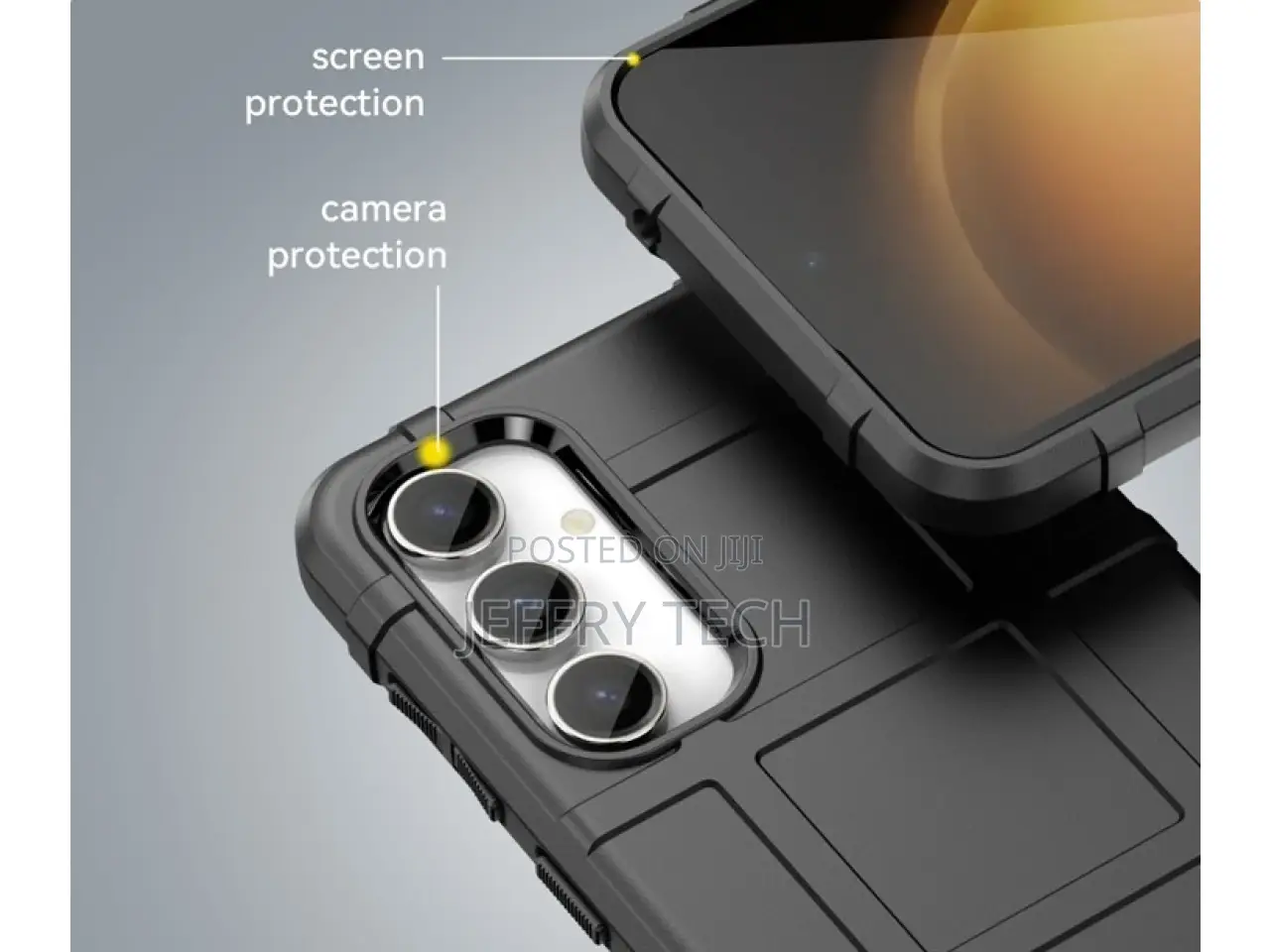 Samsung Galaxy S23 FE Rugged Shield Anti-Shock Case Black