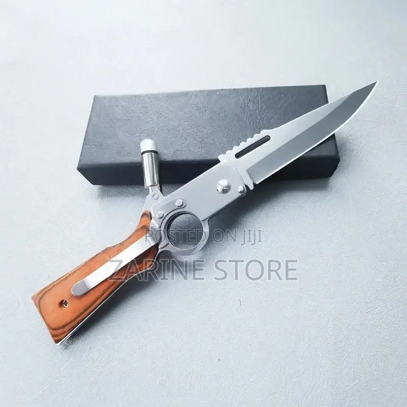Stainless Steel Foldable Knife With LED Light