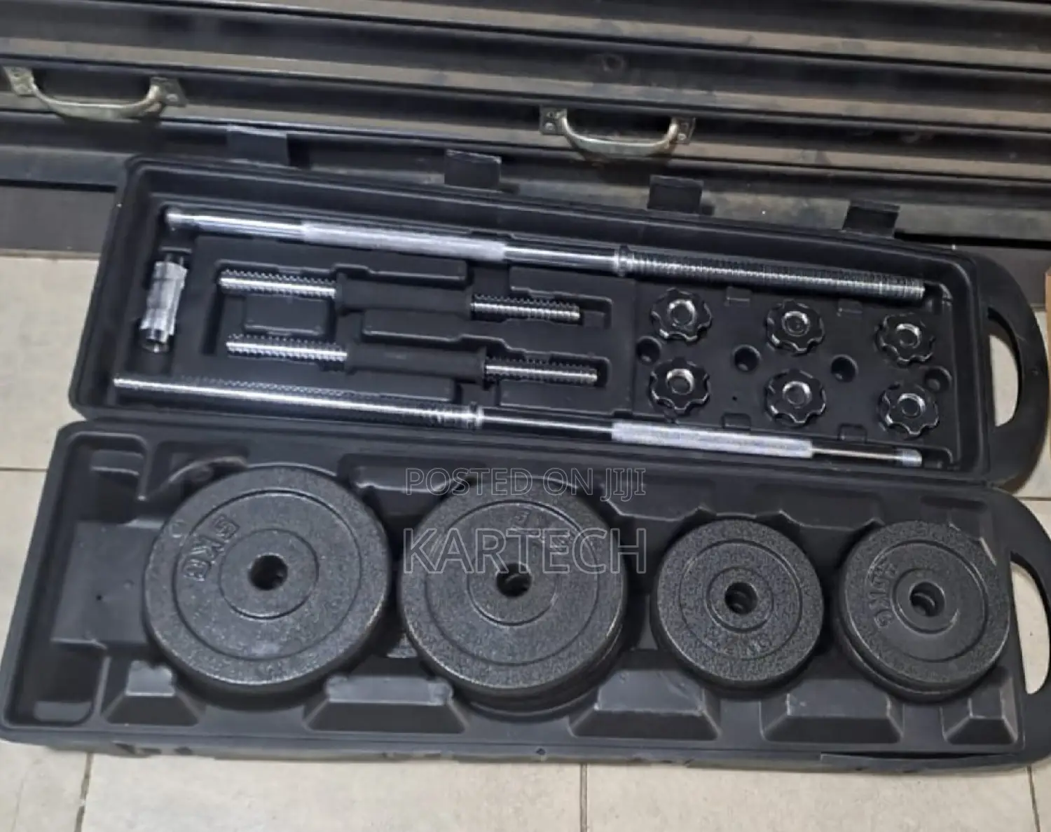 50 Kg Barbell and Adjustable Dumbbell Set
