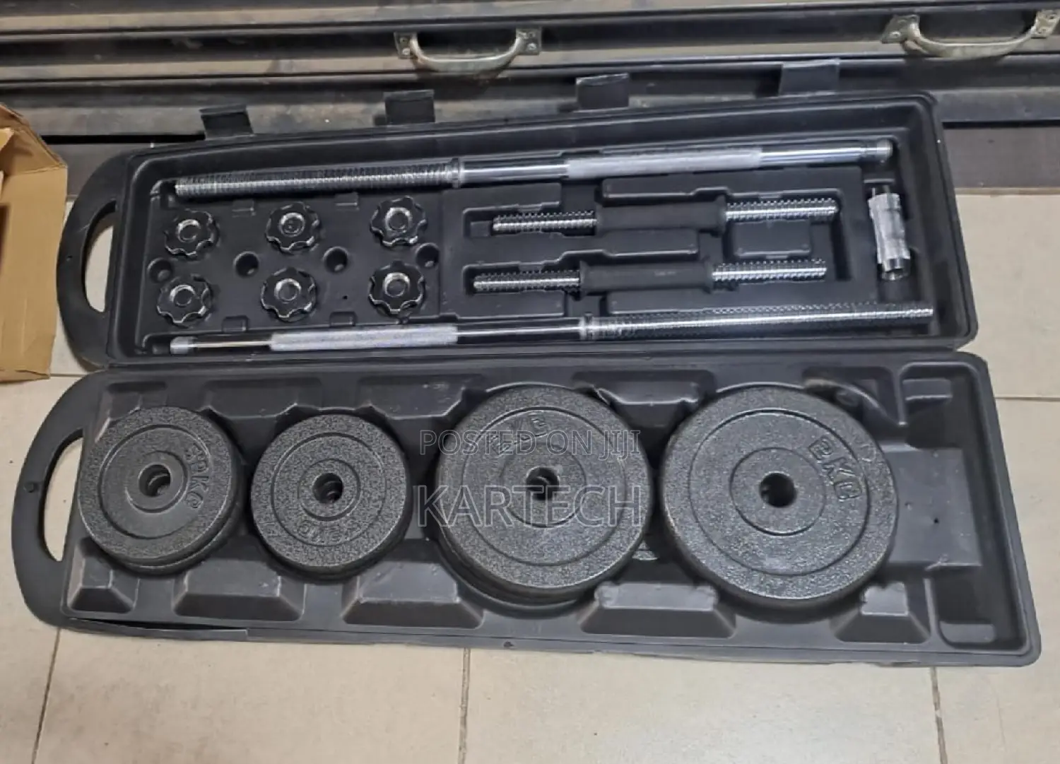 50 Kg Barbell and Dumbbell Set With Portable Case