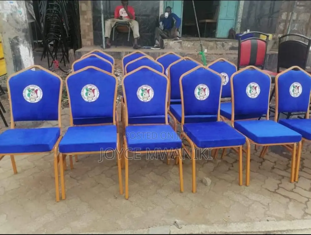 Blue Conference or Church Chairs With Logo