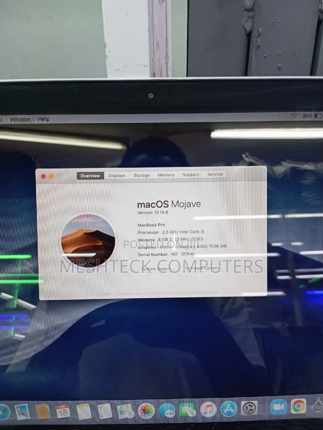 Laptop Apple MacBook Pro 2012 8GB Intel Core I5 SSD 256GB