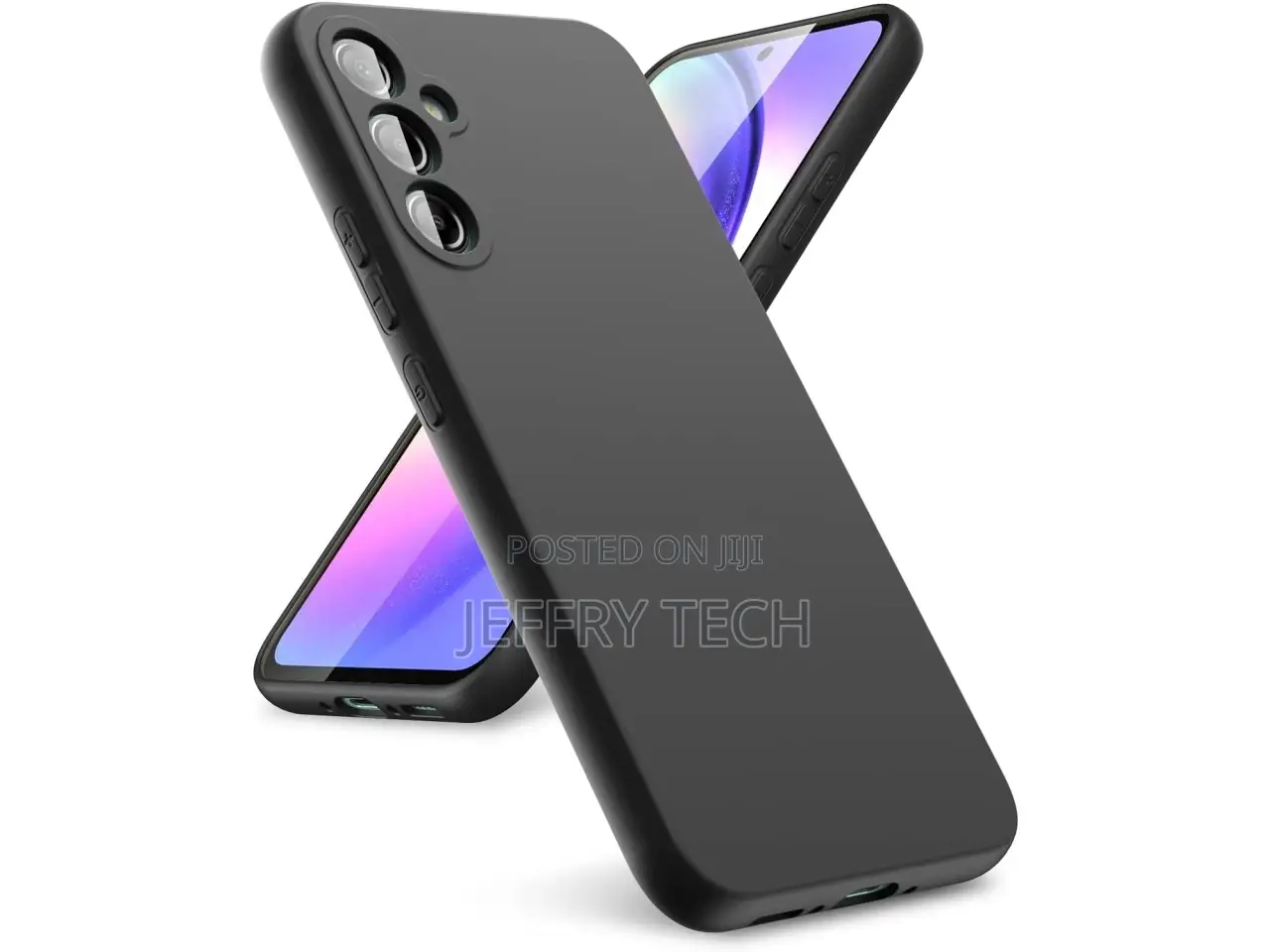 Samsung Galaxy A54 5G Liquid Silicone Case Cover Black