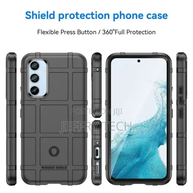 Rugged Shield Case - Samsung GALAXY A54 - Black