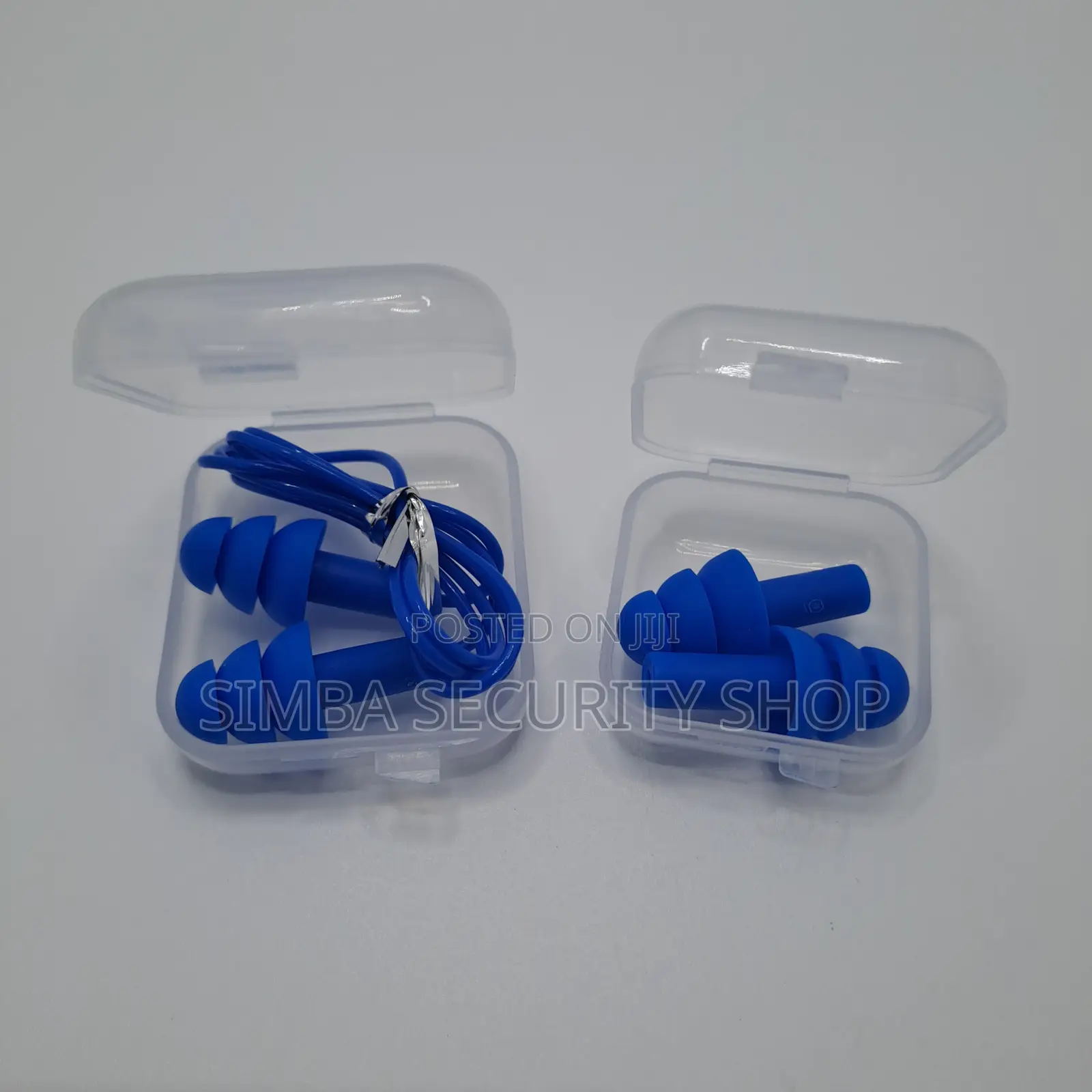 Blue Ear Plugs Silicone Swimming String And Stringless