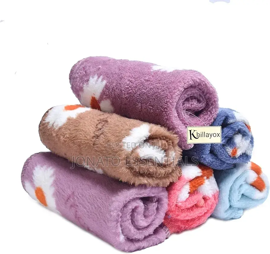 5pc Coral Fleece Square Absorbent Cloth or Towel