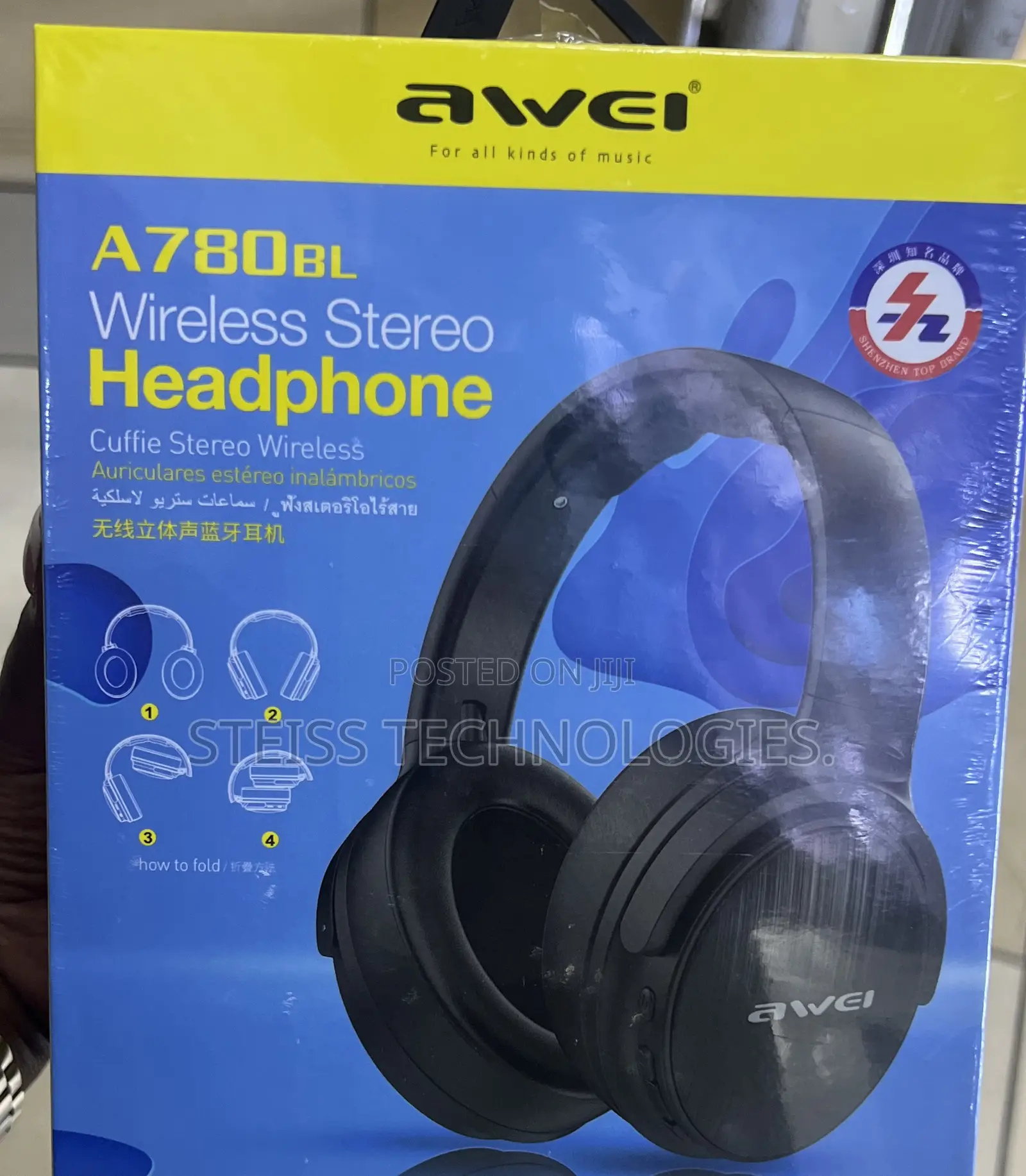 Awei A780bl-Wireless Stereo Headphones.