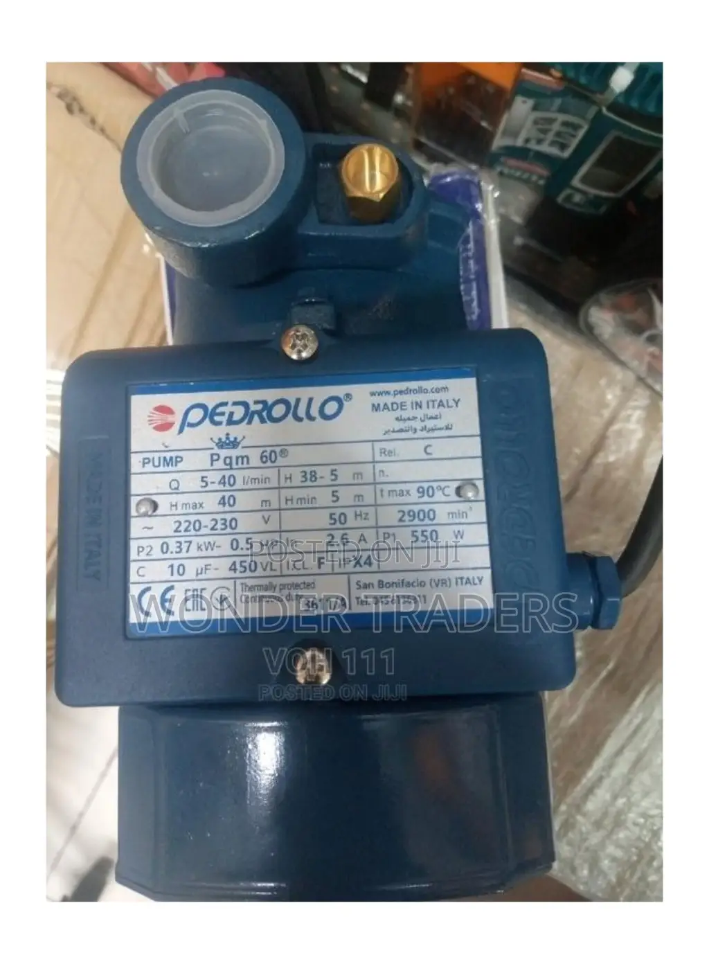 Pedrollo Water Pump 0.5 Hp 40 M 40l/Min