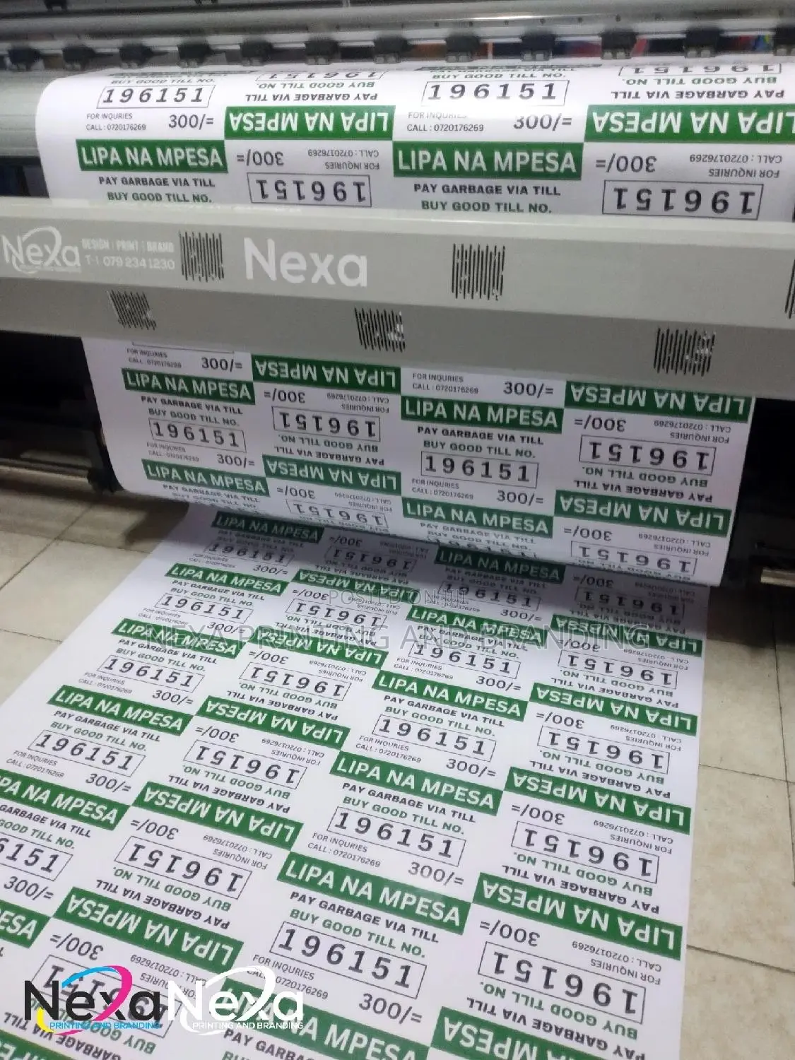 Agent and Paybill Number Stickers Printing