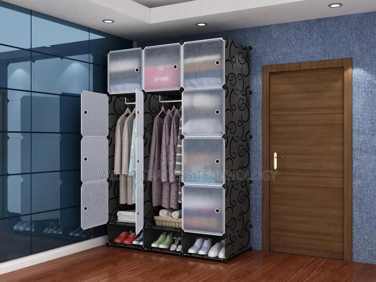3 Column Plastic Wardrobes, 
Colours; *Pink,Whe, Green