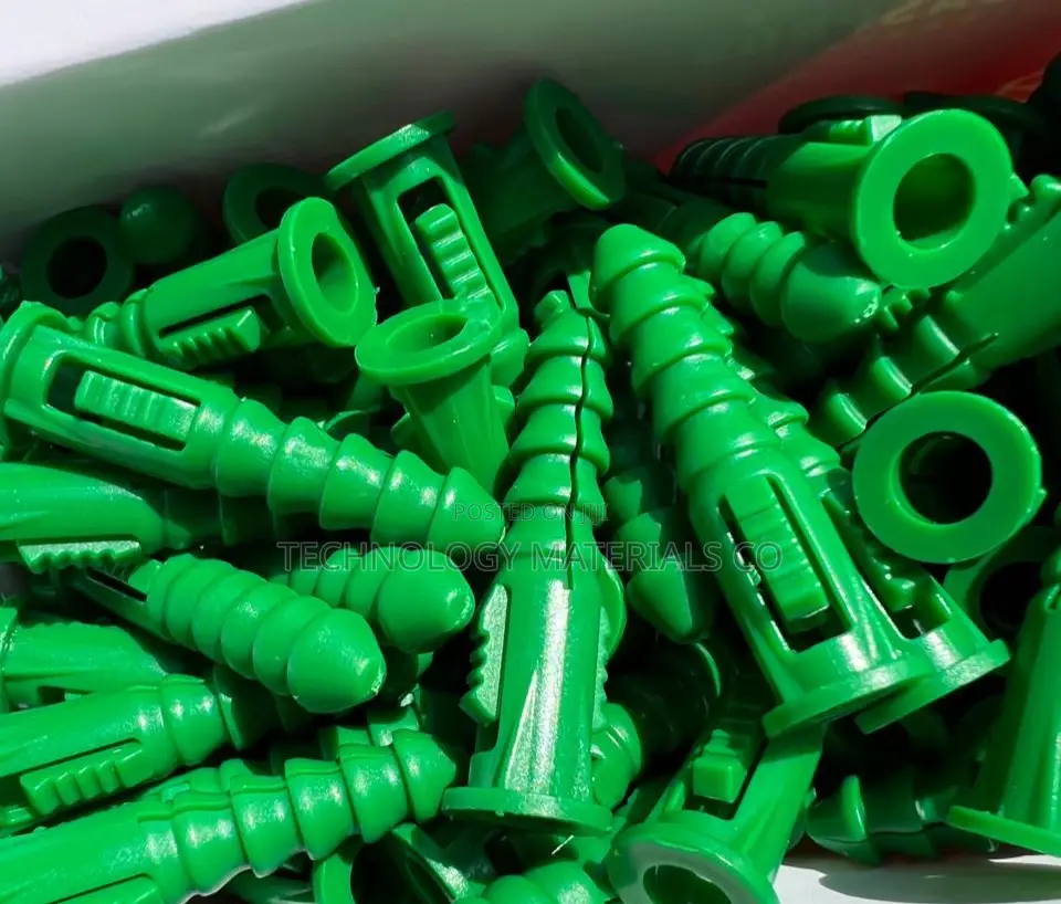 Wall Plug/Anchor,Green,(100pcs/Box),8mm * 38mm(1 1⁄2 Inches)