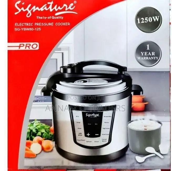Signature Large Electric Pressure Cooker Rice Cook Non Stick